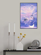 Fantasy Beautiful Whale Poster och Canvastavla