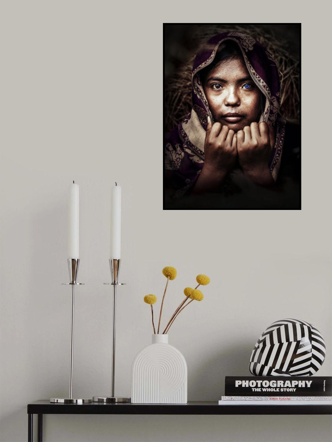 Bicolor Soulful Eyes Poster och Canvastavla