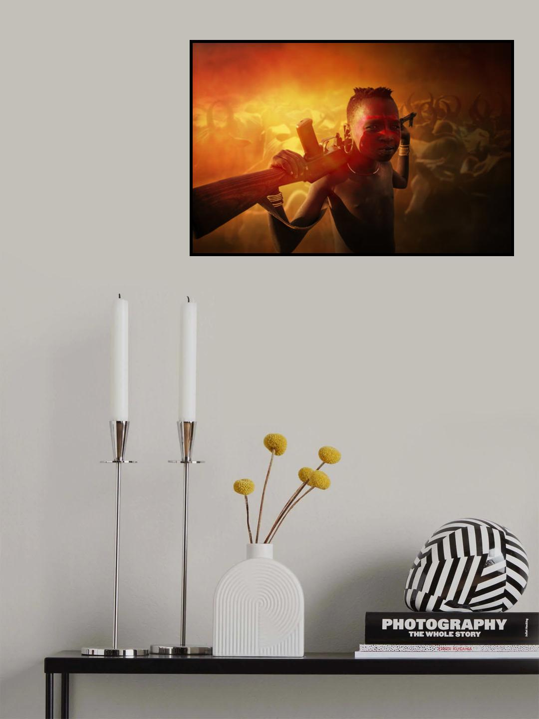 Boy from Mursi tribe SIYP Poster och Canvastavla