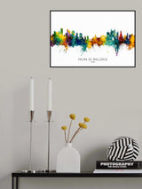 Palma de Mallorca Spain Skyline Poster och Canvastavla