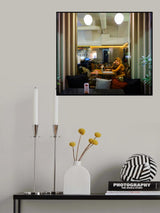 Evening life in the city Poster och Canvastavla