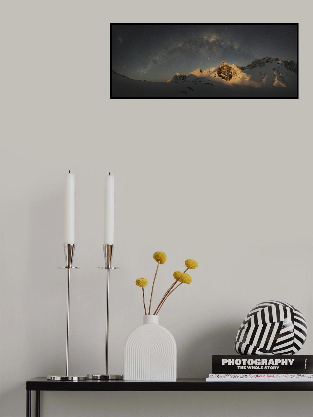 Moonlight over Barron Saddle Poster och Canvastavla