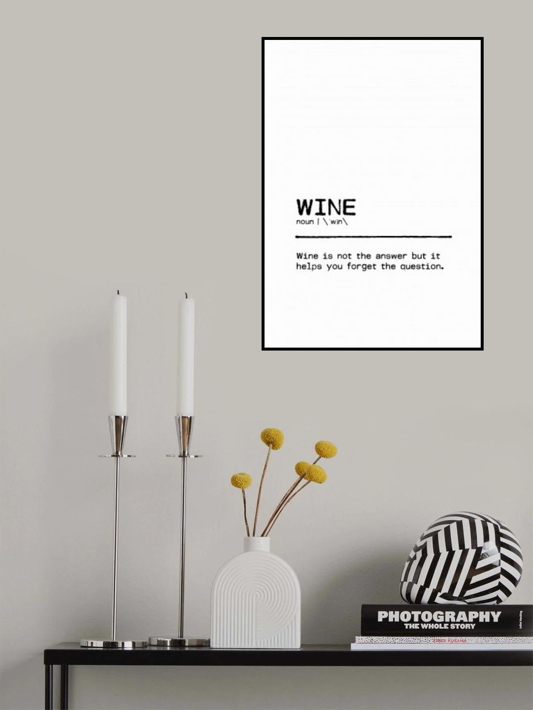 Quote Wine Question Poster och Canvastavla