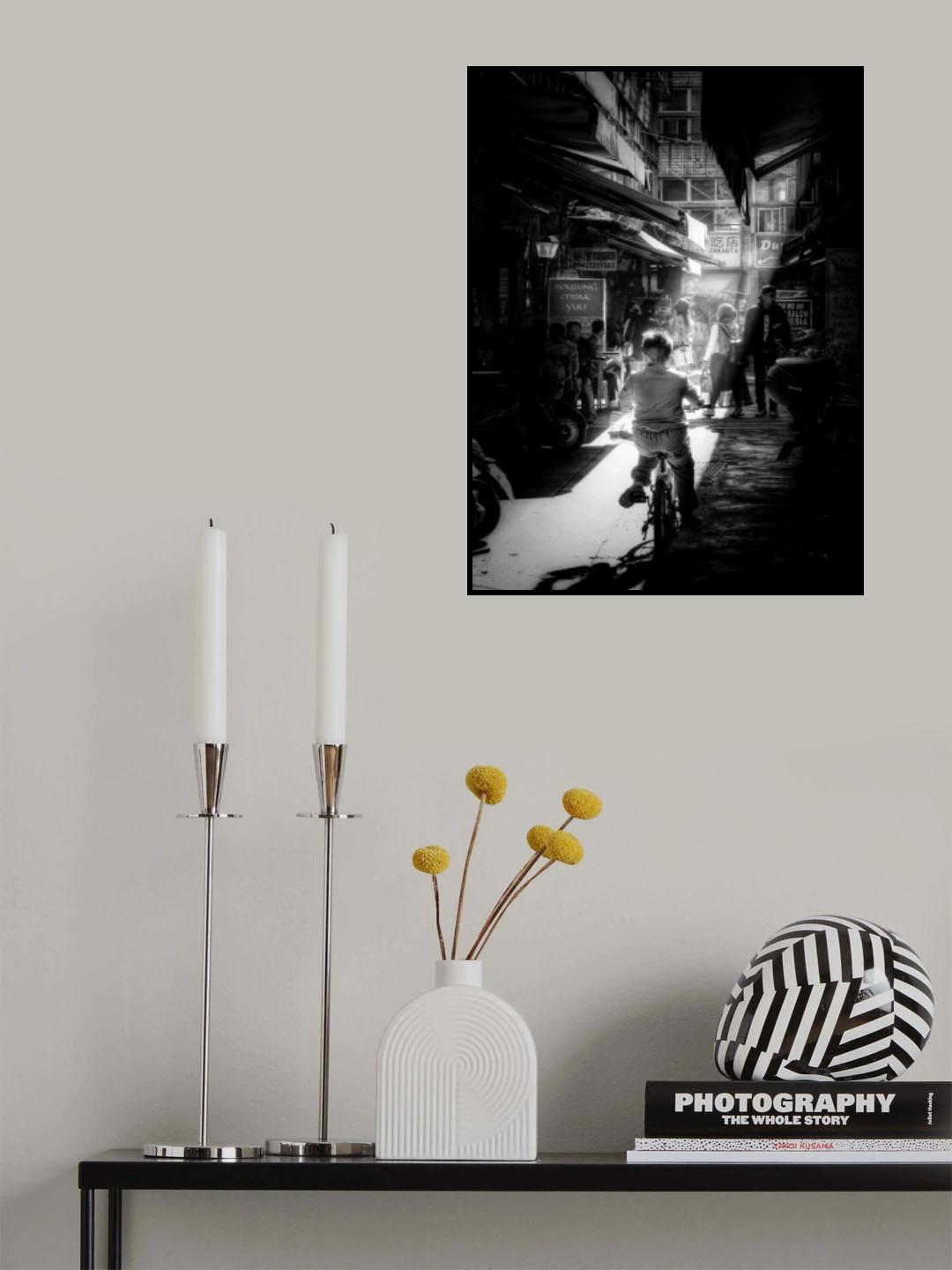 Morning alley light and shadow Poster och Canvastavla
