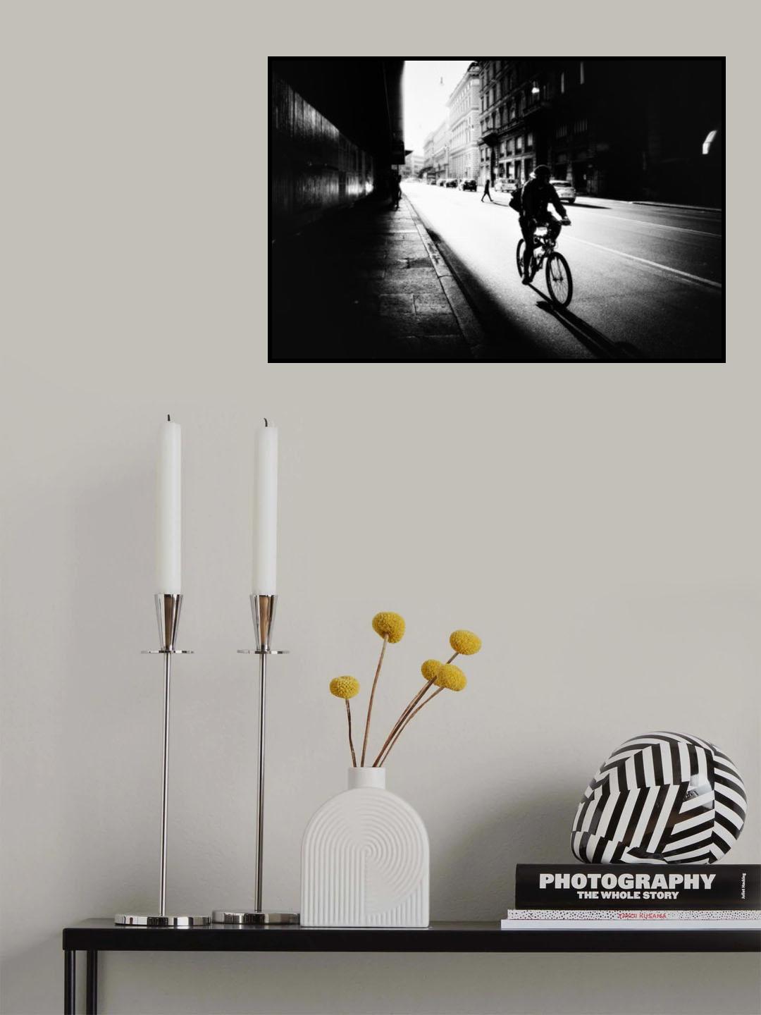Urban cyclist Poster och Canvastavla