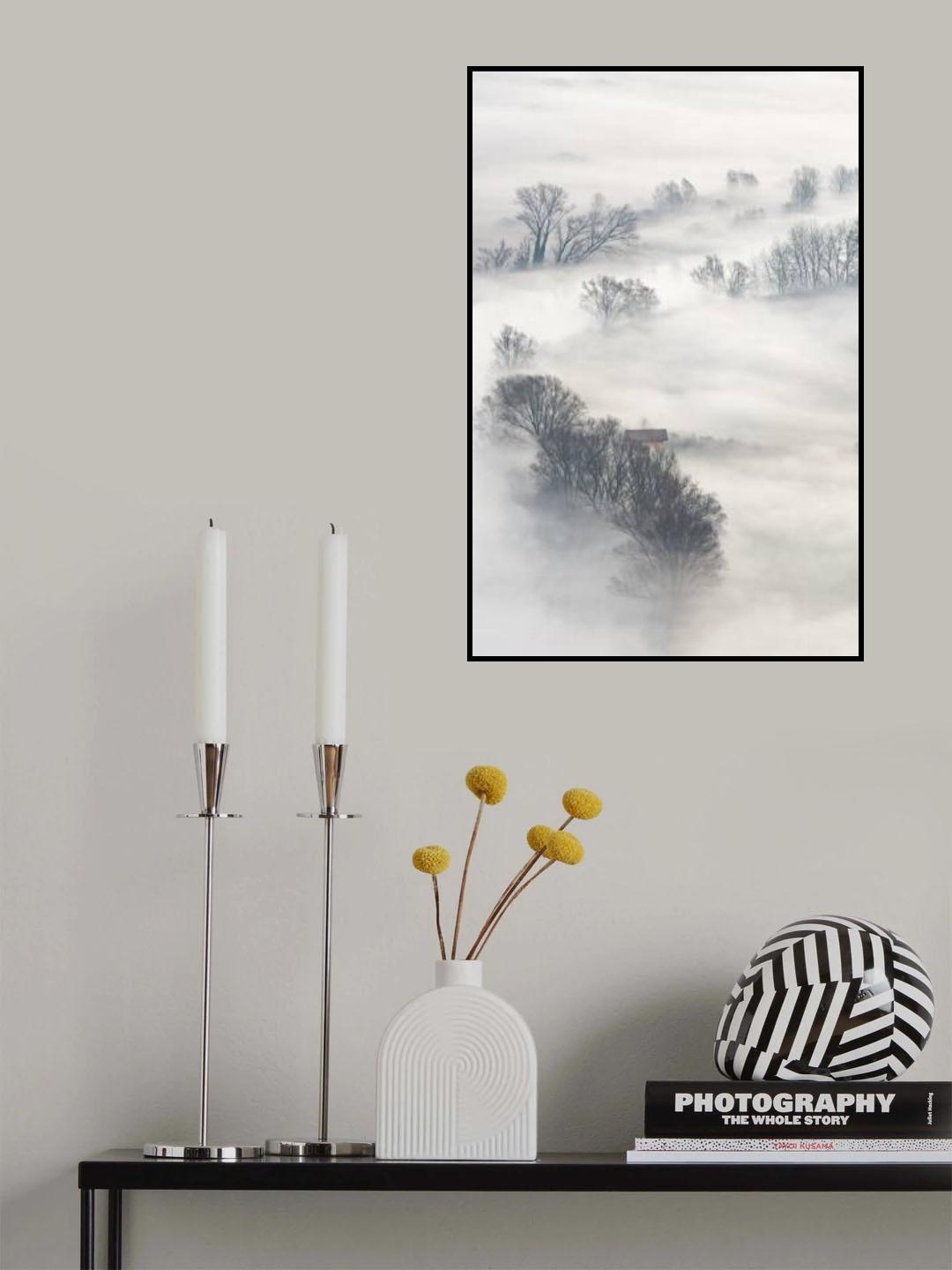 Trees in the fog Poster och Canvastavla