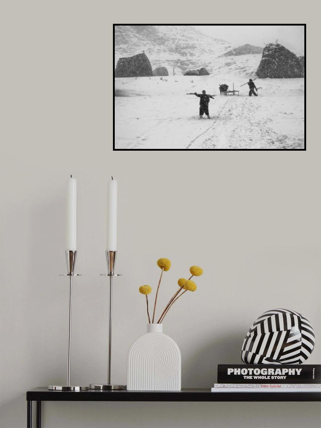 winter in the village Poster och Canvastavla