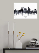 Warsaw Poland Skyline Poster och Canvastavla