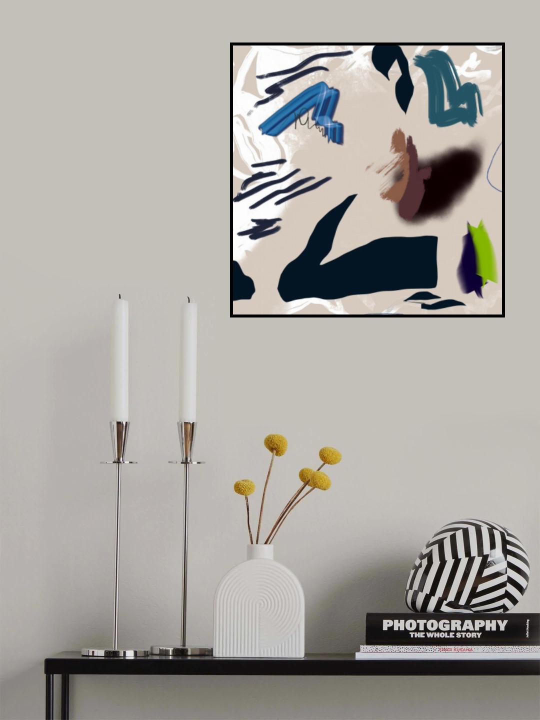 Mixed media abstract Poster och Canvastavla