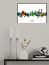 Lucerne Switzerland Luzern Skyline Poster och Canvastavla