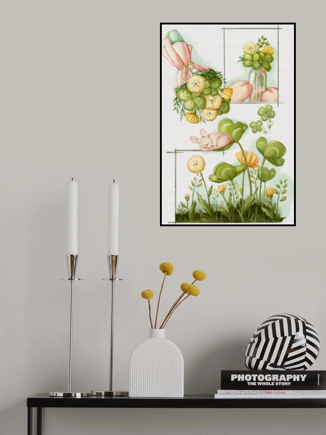 Lucky Clover and Bunny (1) Poster och Canvastavla