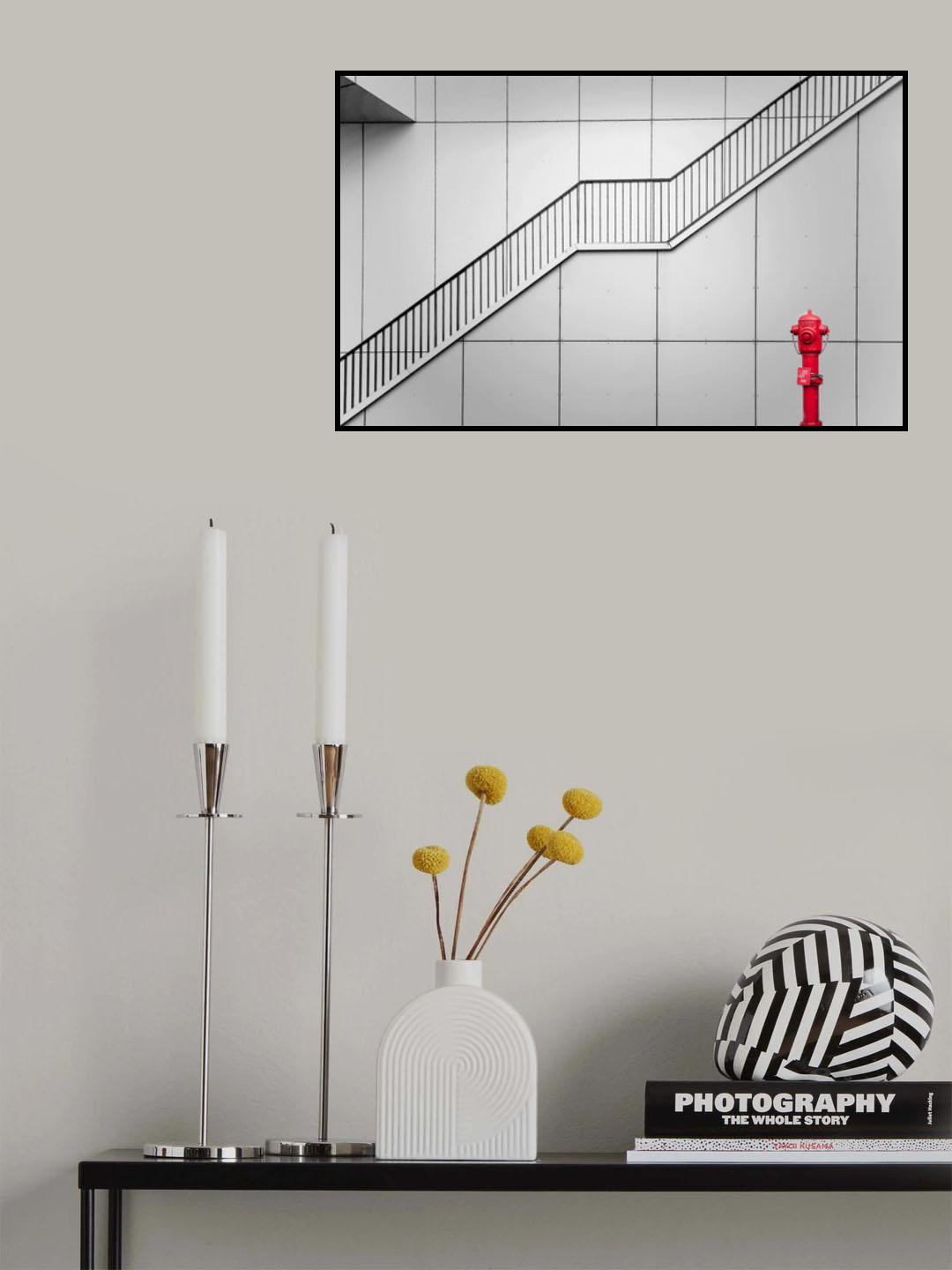 Fire escape and tap. Poster och Canvastavla
