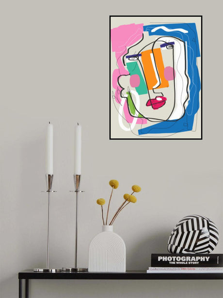 Abstract Candid Portrait Madame Poster och Canvastavla