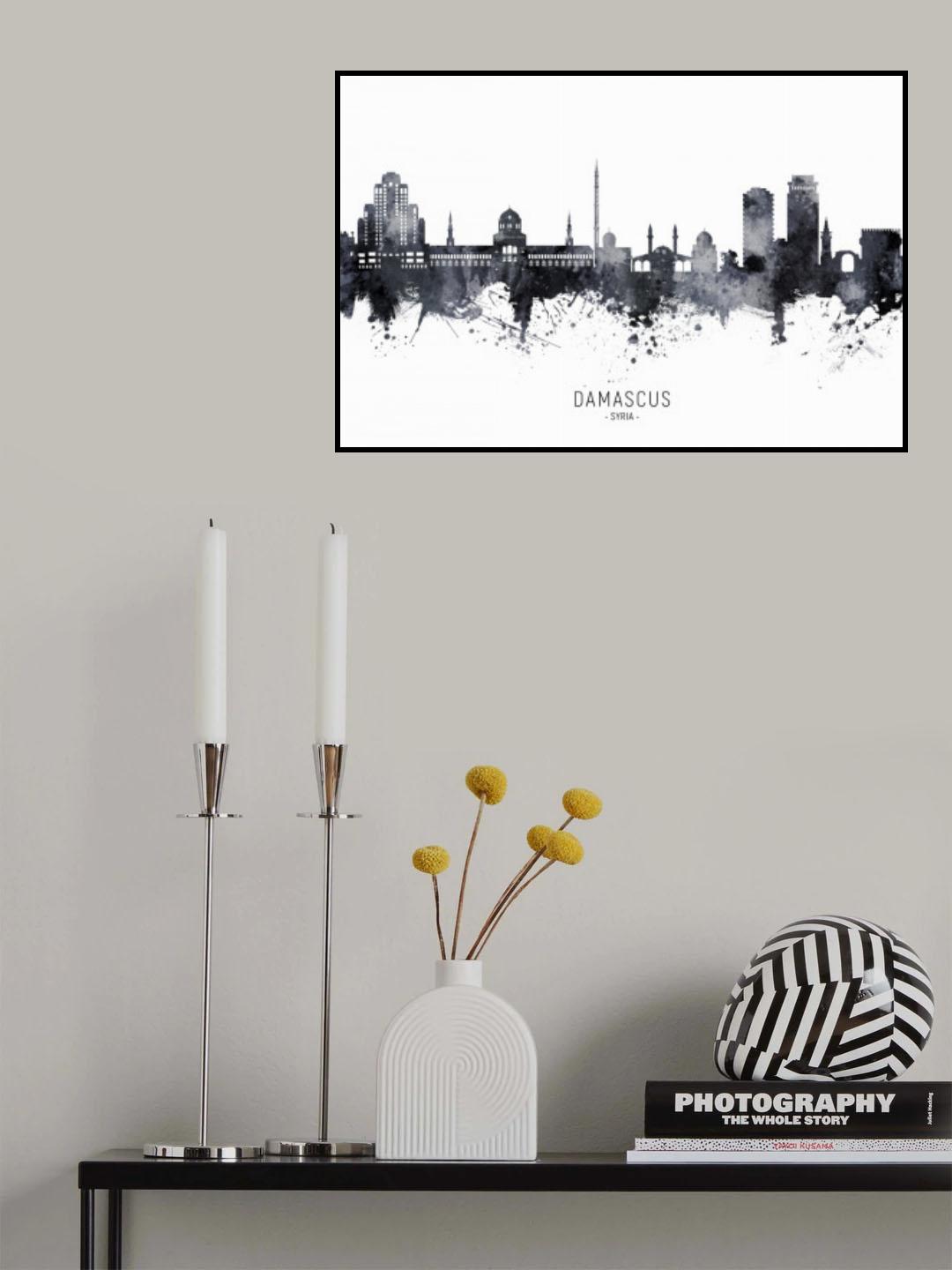 Damascus Syria Skyline Poster och Canvastavla