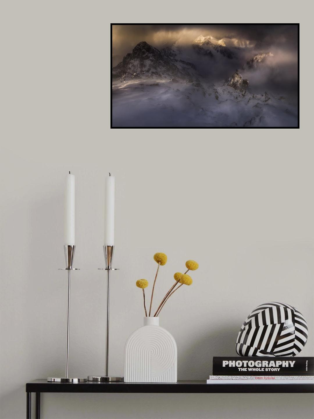 Breaking light through the blizzard Poster och Canvastavla