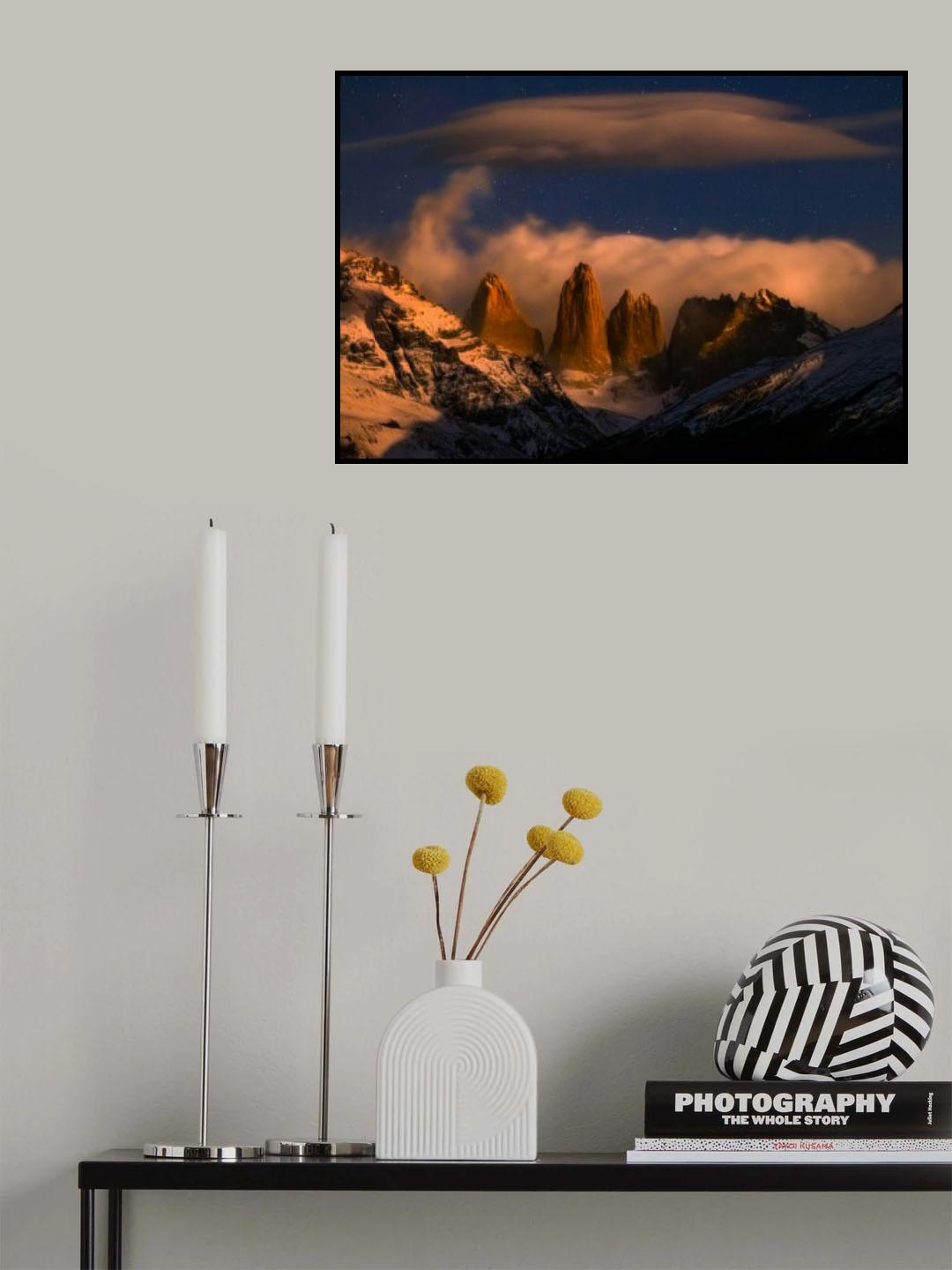Starry night at Patagonia Poster och Canvastavla