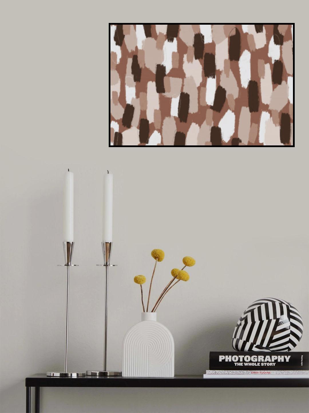 Pastel Brush Strokes Pattern Square Poster och Canvastavla