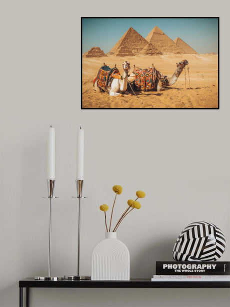 Visit to the pyramids Poster och Canvastavla