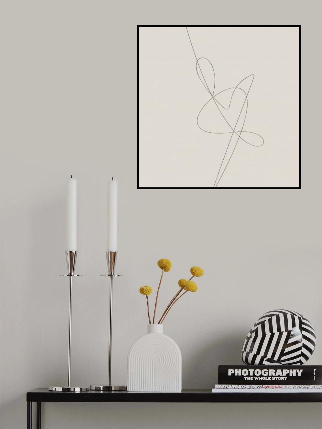 Beige Abstract Poster och Canvastavla