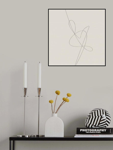 Beige Abstract Poster och Canvastavla