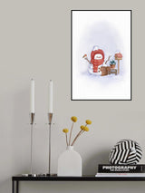 Snowman and Little Friends Poster och Canvastavla
