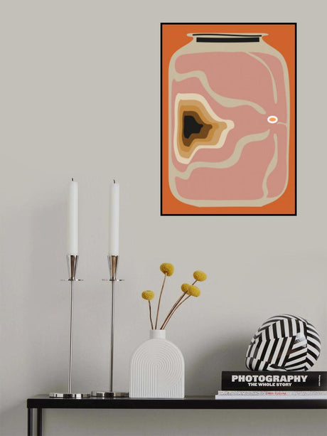 Ukiyo Vase Peach Poster och Canvastavla