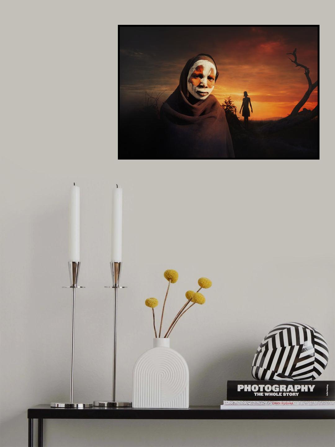 Orange Suri Composition Poster och Canvastavla