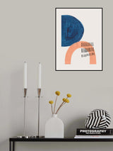 Tan Teal Bounce Poster och Canvastavla