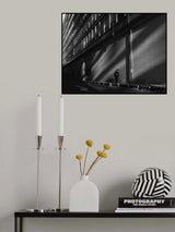 A Narrow Alley where Light and Shadow Intertwine Poster och Canvastavla