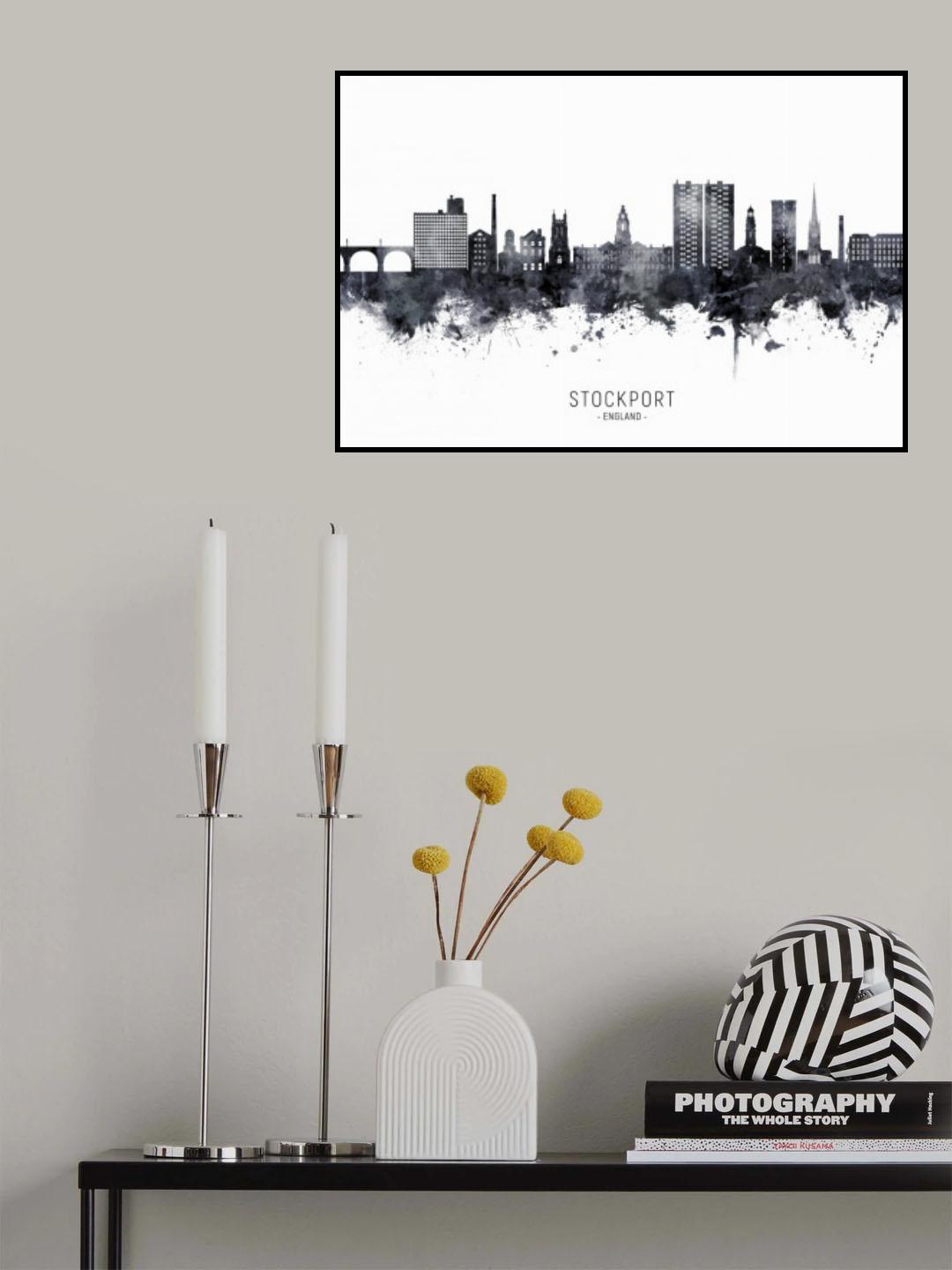 Stockport England Skyline Poster och Canvastavla