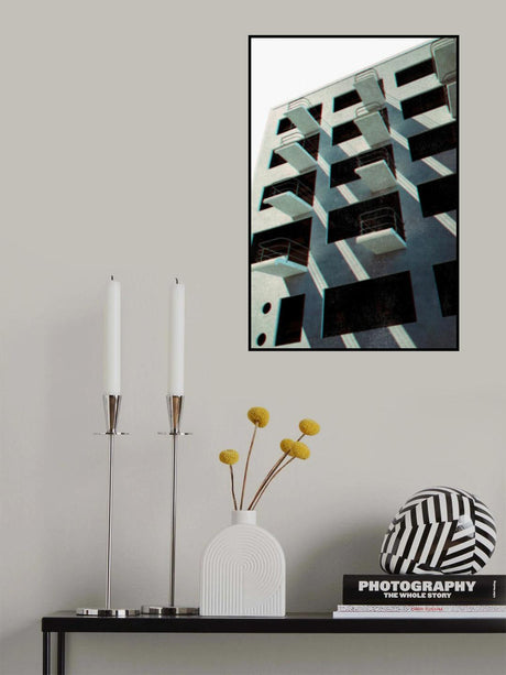 Bauhaus Dessau architecture in vintage magazine style VI Poster och Canvastavla