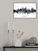 Cambridge England Skyline Poster och Canvastavla