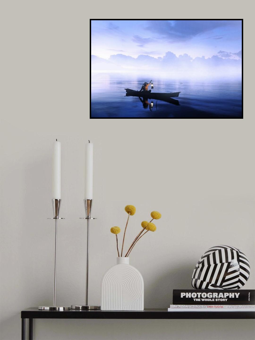 Lonely Fisherman Poster och Canvastavla