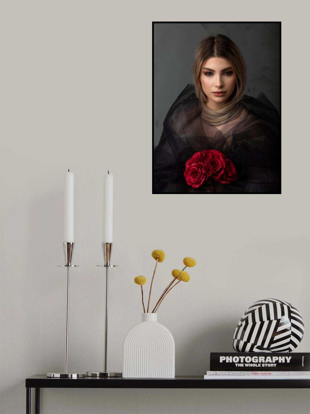 Black and roses Poster och Canvastavla