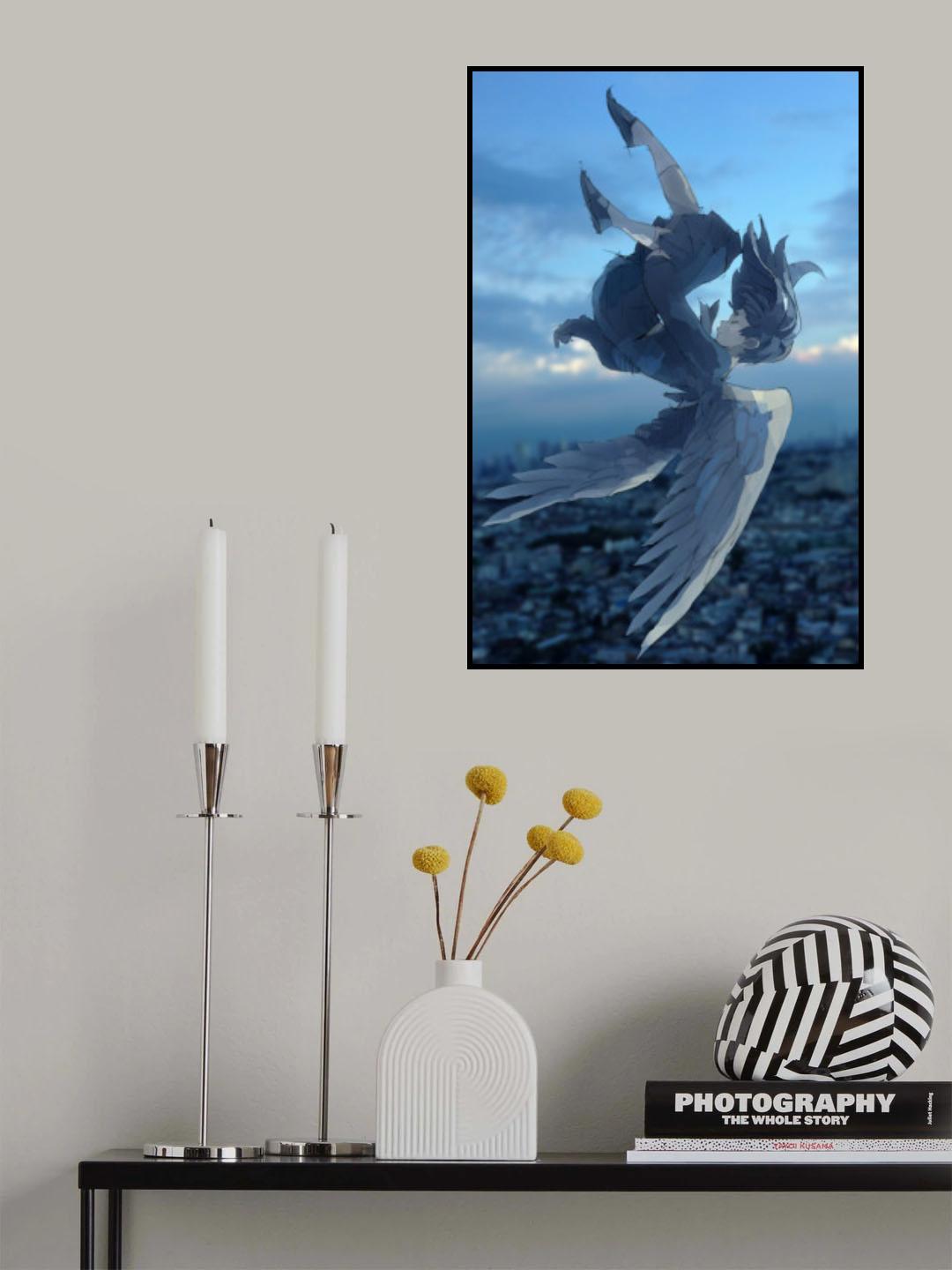 drawing on photograph of the sky Poster och Canvastavla