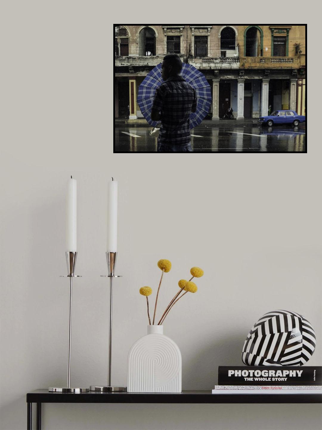 Rainy Blue Day in Havana Poster och Canvastavla