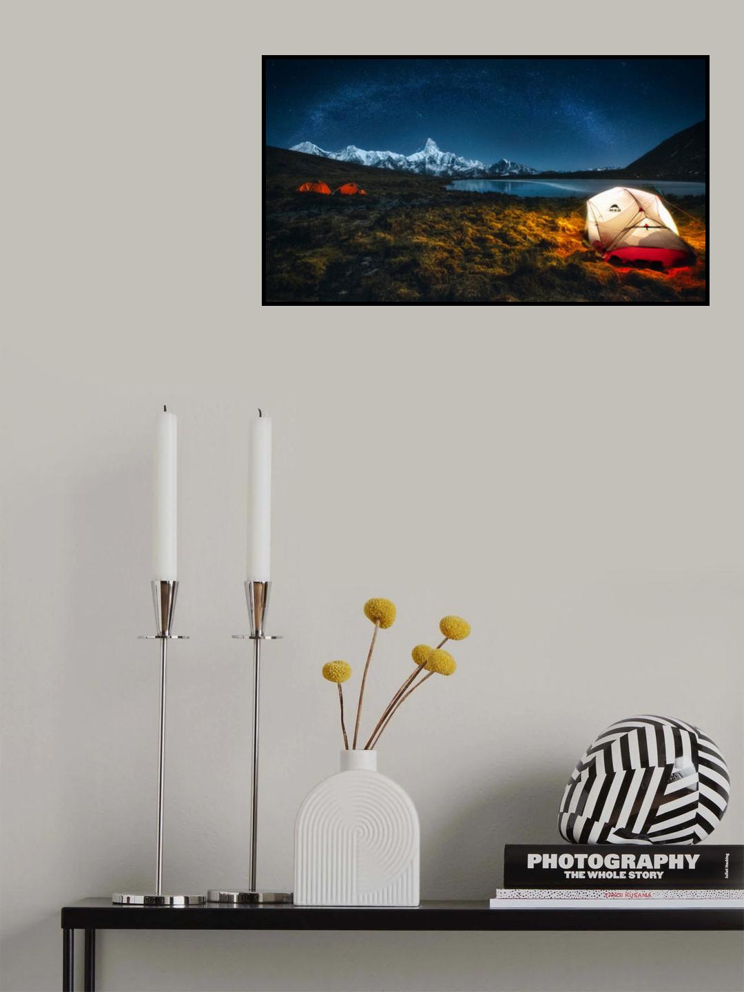 Camping at 4550 metres Poster och Canvastavla