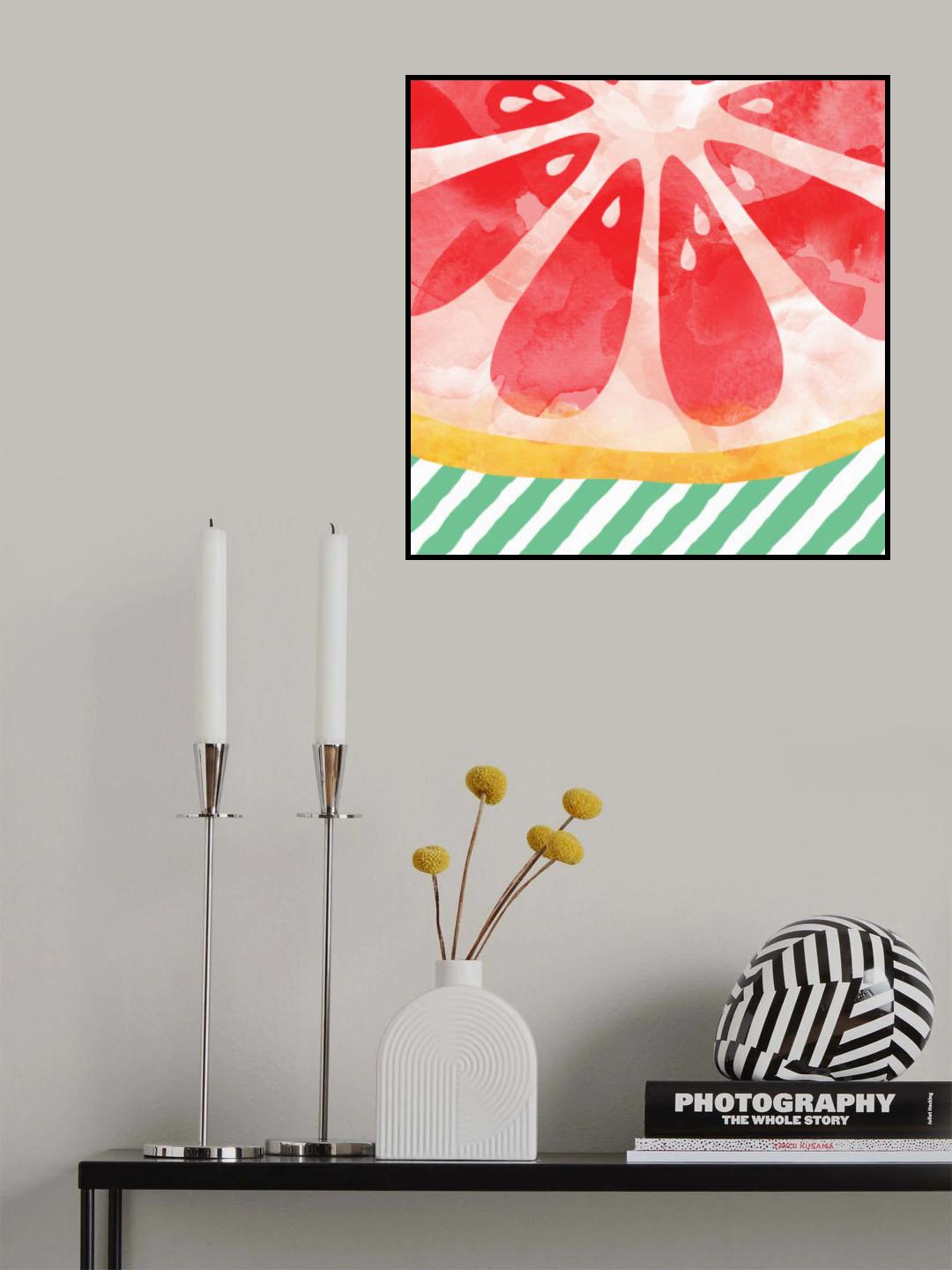Red Grapefruit Poster och Canvastavla