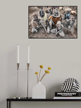 Young Mundari shepherds Poster och Canvastavla