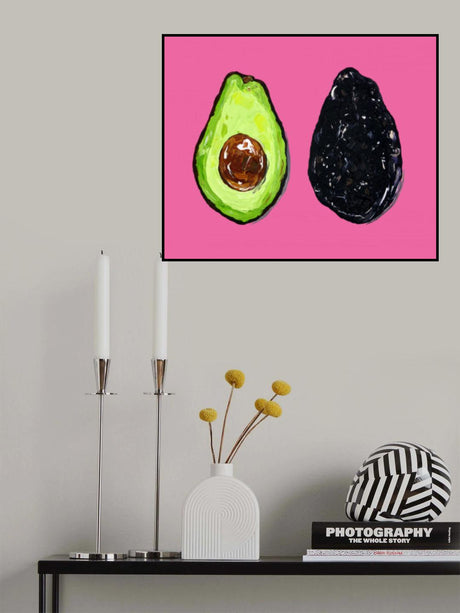 Avocado On Pink Poster och Canvastavla