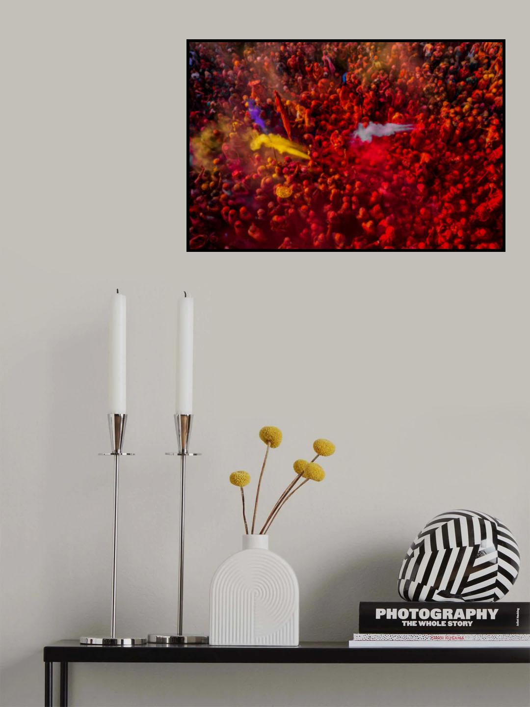 Celebrating the festival of colours Poster och Canvastavla