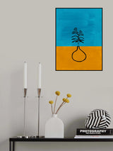 Teal Gold Vase Poster och Canvastavla