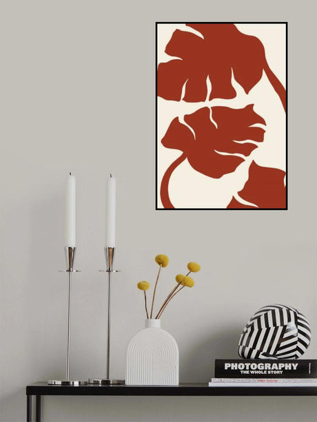 Monstera Brown Poster och Canvastavla