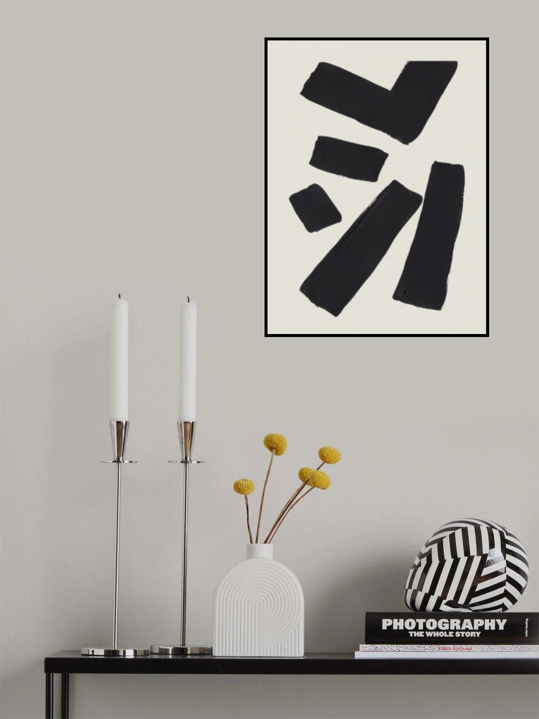 Ink Motif 31 Poster och Canvastavla