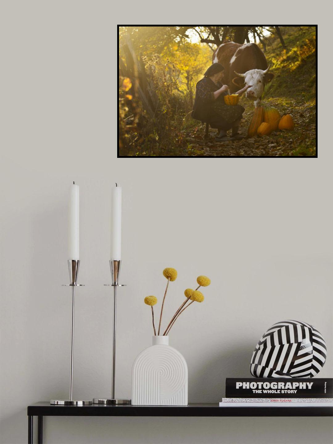 moment de toamna cu dovleci Poster och Canvastavla