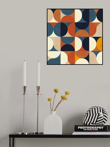 Geometry New12 Marron Poster och Canvastavla