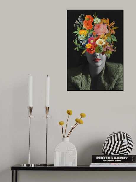 Green Vintage Bouquet Poster och Canvastavla