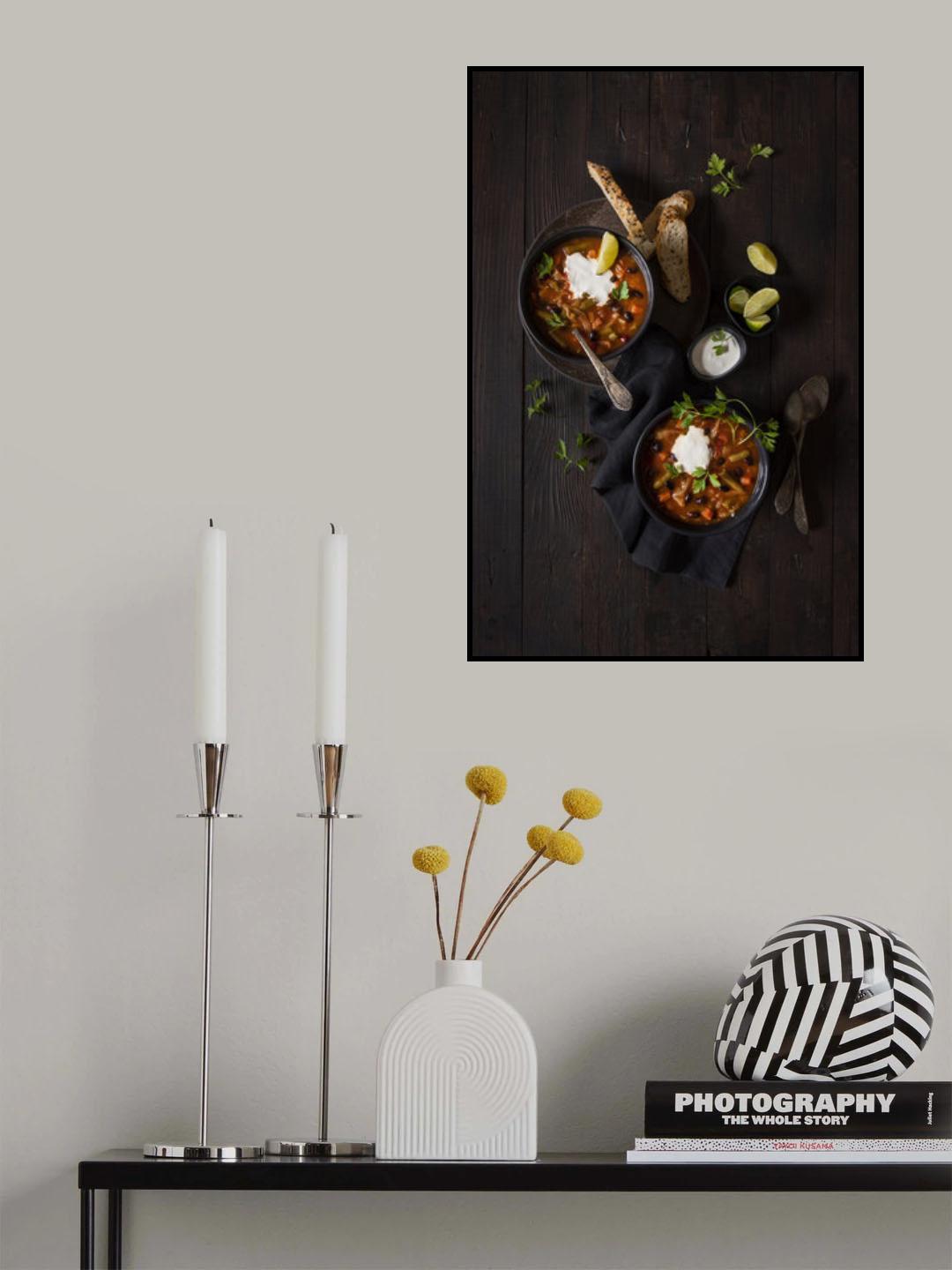 Black Beans and Cabbage Soup Poster och Canvastavla