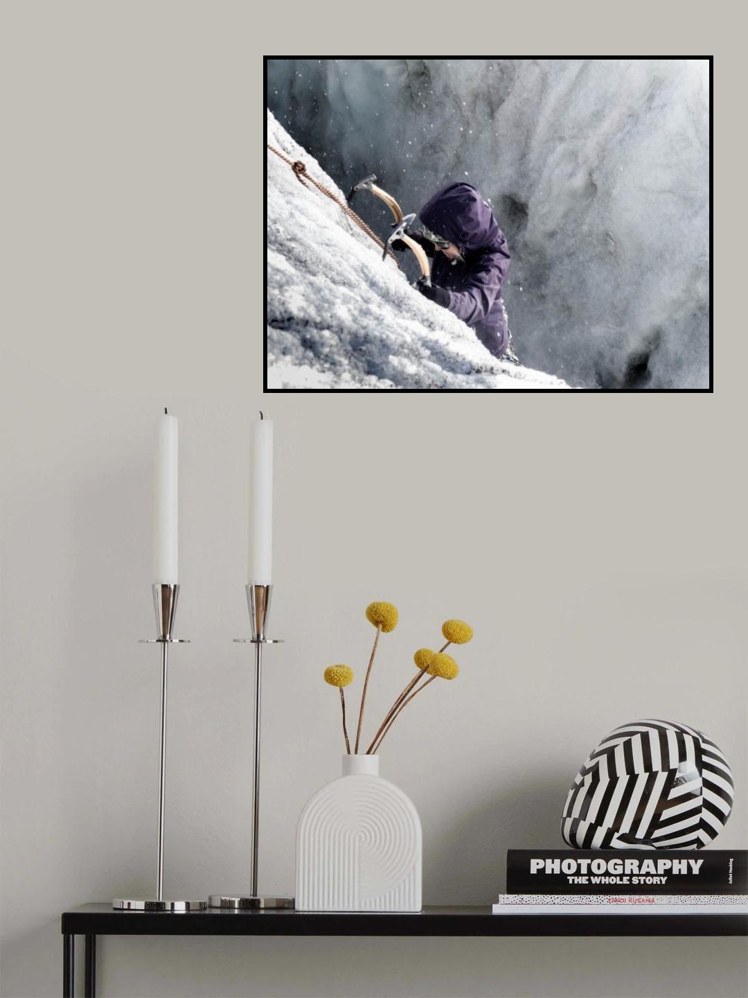 Ice Climbing Poster och Canvastavla