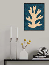 Yellow and Blue Coral Study Poster och Canvastavla